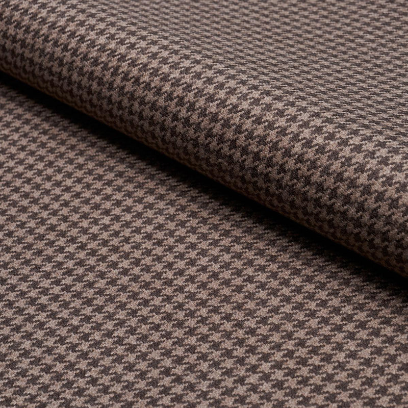 SCHUMACHER HUSTON WOOL HOUNDSTOOTH SABLE FABRIC | Atlanta Fabrics