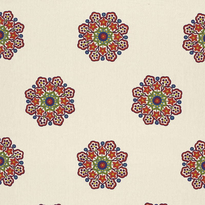 Schumacher Chennai Linen Embroidery FESTIVAL Fabric | Atlanta Fabrics