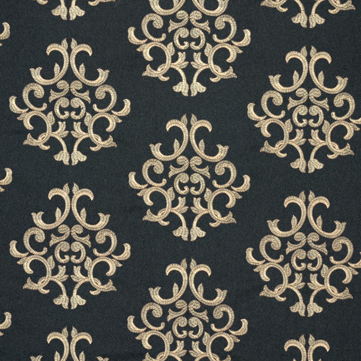 SCHUMACHER Byron Embroidered WoolÂ  CHARCOAL FABRIC | Atlanta Fabrics