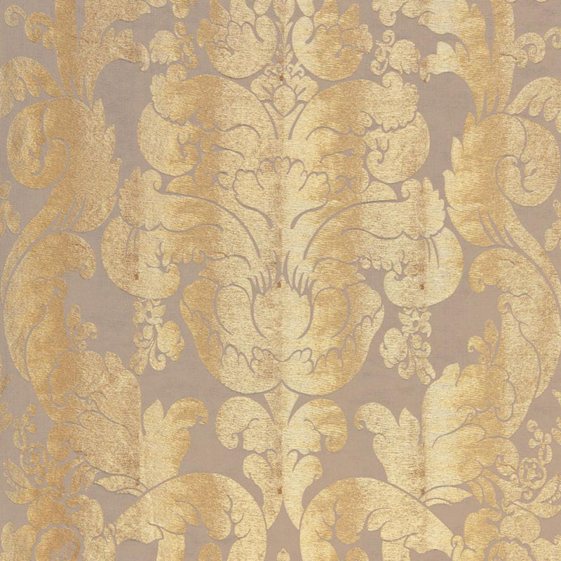 SCHUMACHER ZELDA DAMASK GILT FABRIC | Atlanta Fabrics