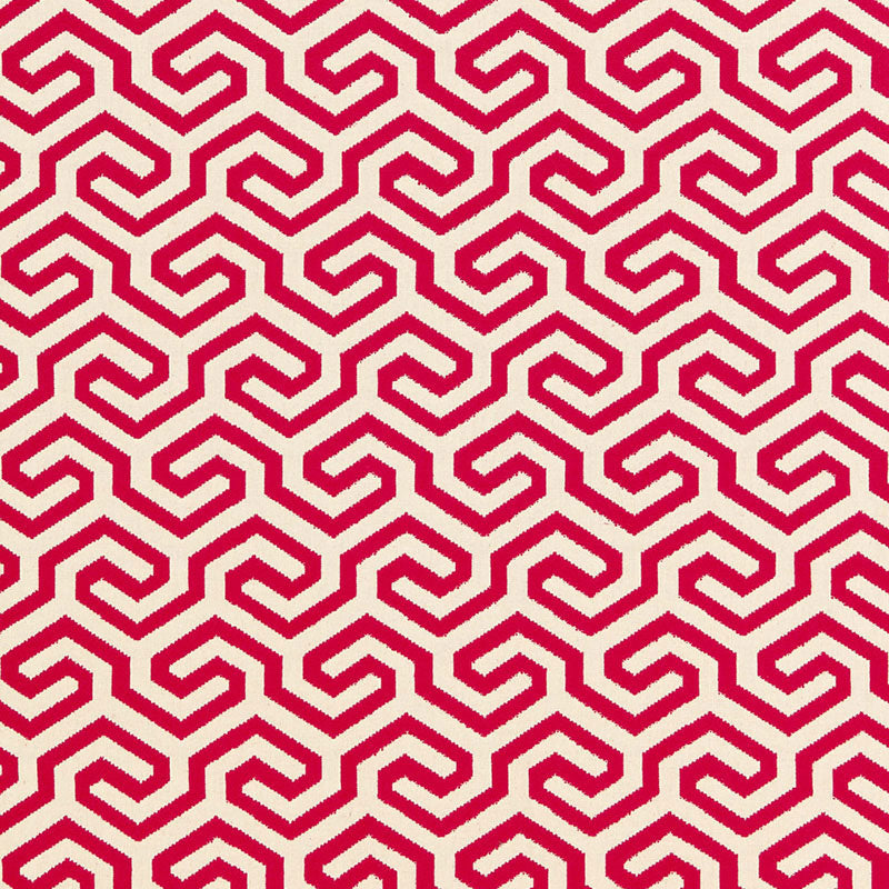 Schumacher MING FRET CERISE Fabric | Atlanta Fabrics