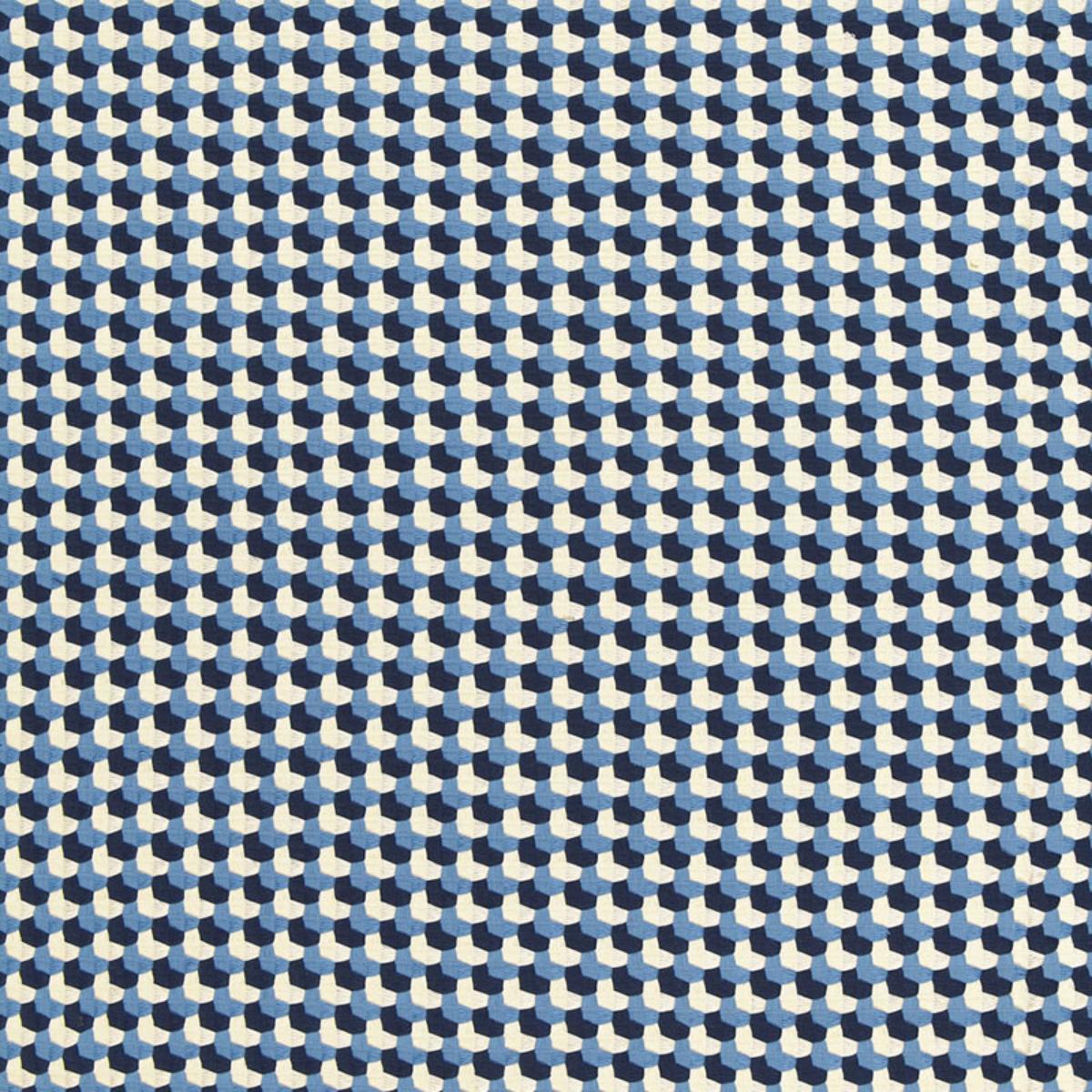 SCHUMACHER CROSSTOWN WEAVE NAVY FABRIC | Atlanta Fabrics