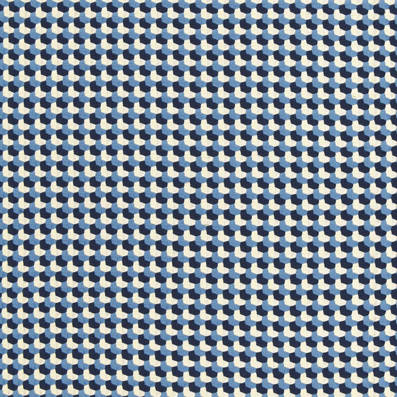 SCHUMACHER CROSSTOWN WEAVE NAVY FABRIC | Atlanta Fabrics