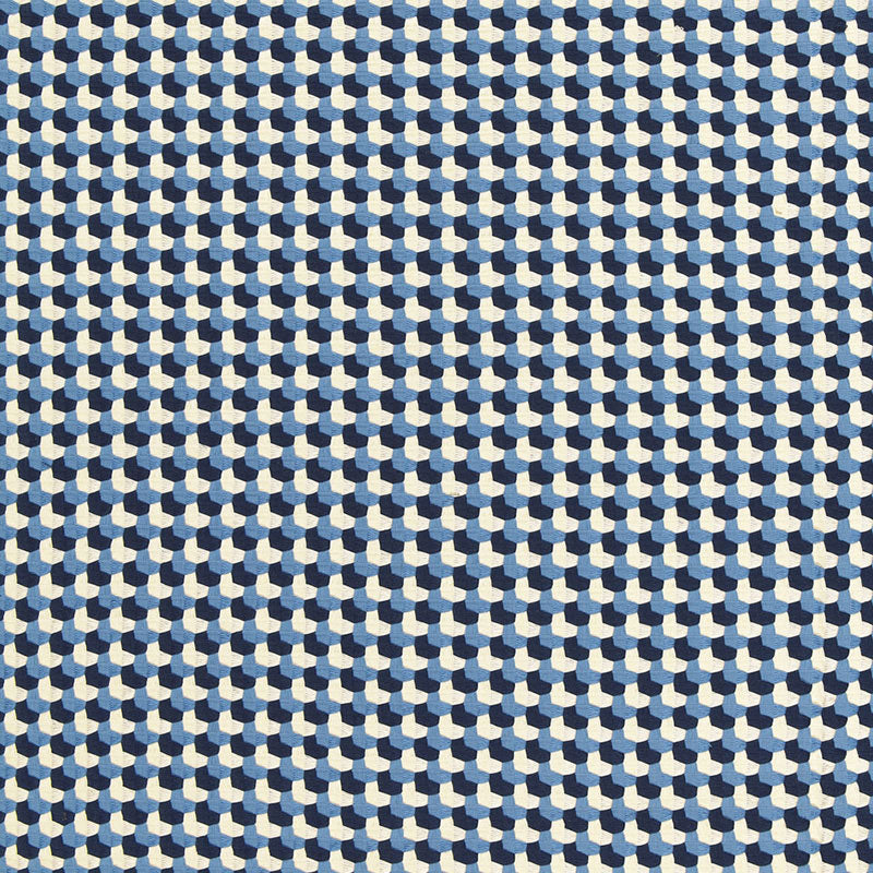 Schumacher CROSSTOWN WEAVE NAVY Fabric | Atlanta Fabrics