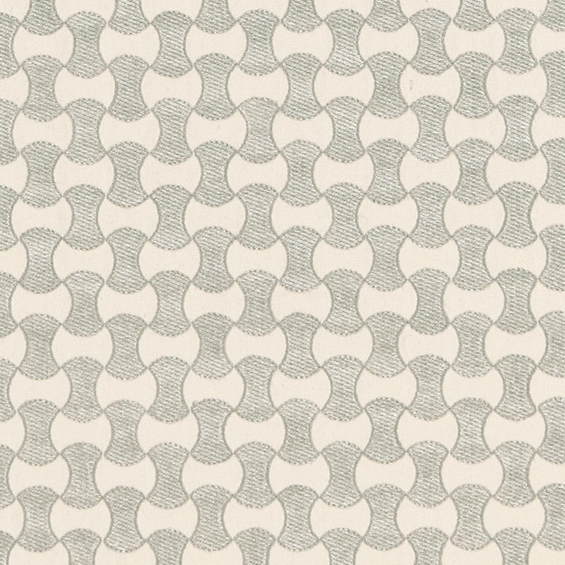 SCHUMACHER NOLITA EMBROIDERY ZINC FABRIC | Atlanta Fabrics