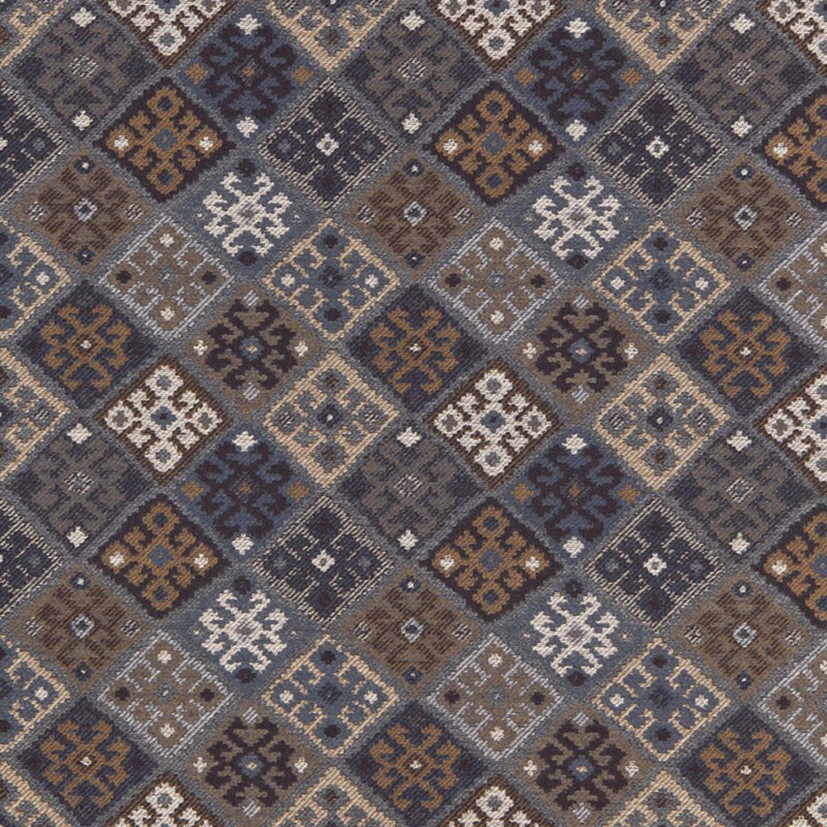 SCHUMACHER KILIM WEAVE DENIM FABRIC | Atlanta Fabrics