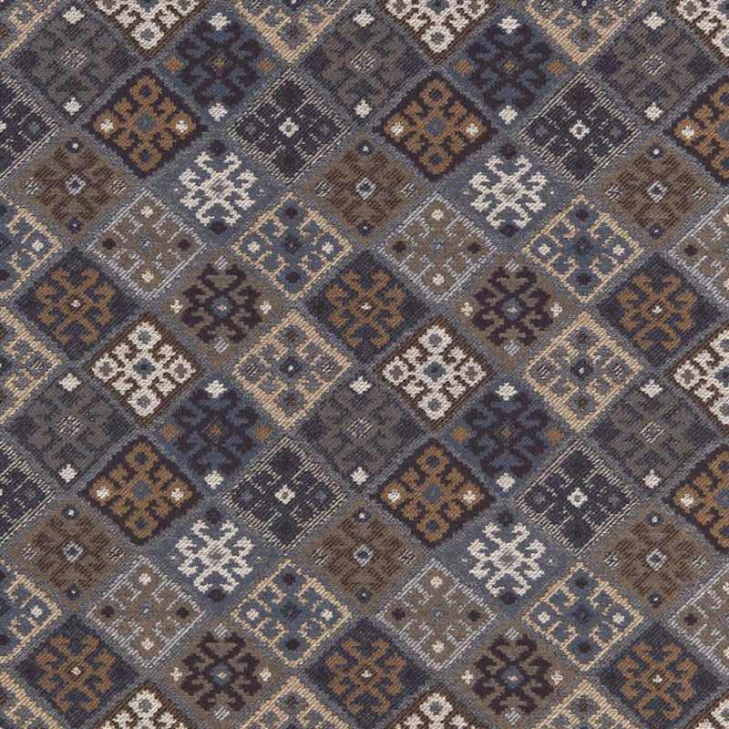 SCHUMACHER KILIM WEAVE DENIM FABRIC | Atlanta Fabrics