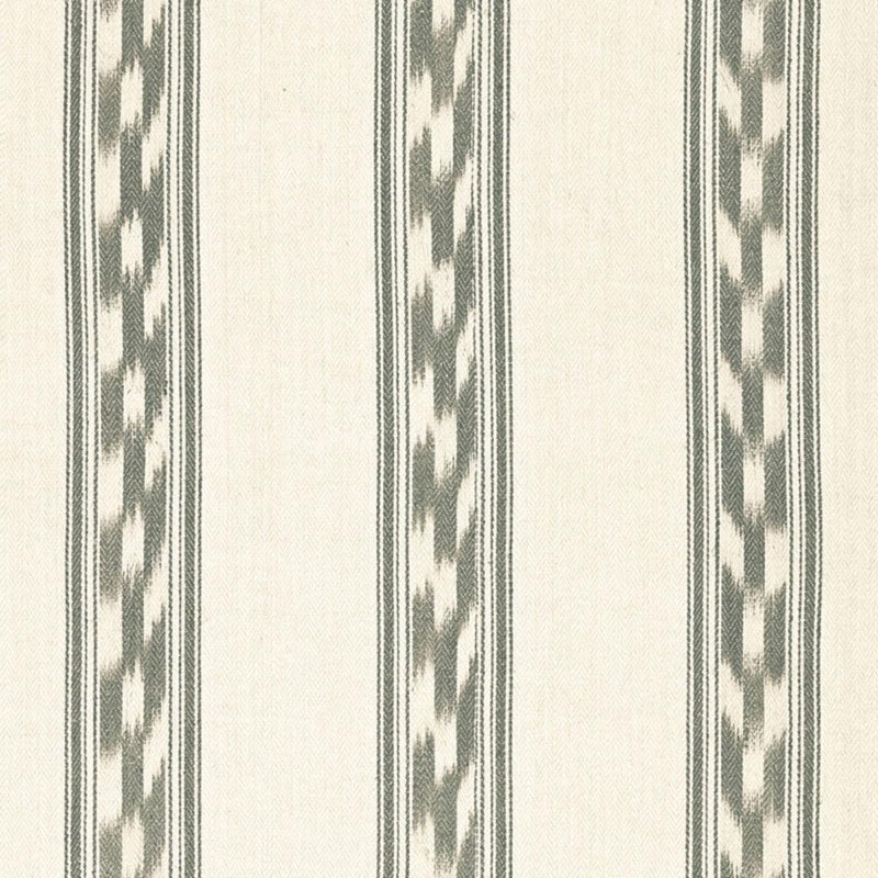SCHUMACHER MOJAVE IKAT STRIPE SLATE FABRIC | Atlanta Fabrics