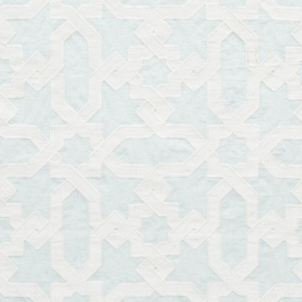 SCHUMACHER CORDOBA EMBROIDERY MIST FABRIC | Atlanta Fabrics
