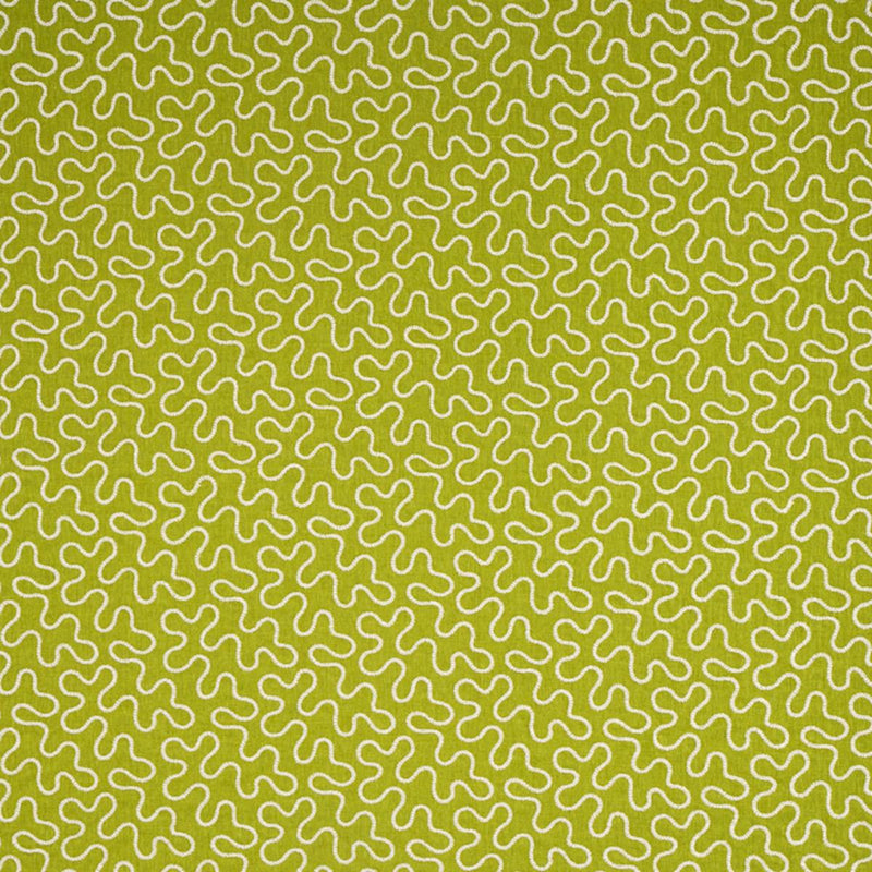 SCHUMACHER MEANDER EMBROIDERY LEAF FABRIC | Atlanta Fabrics