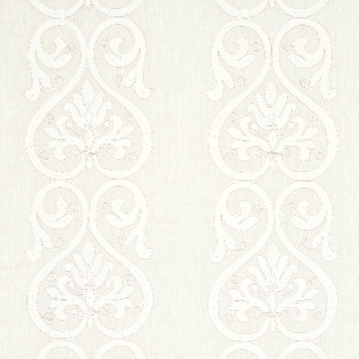 MEDICI EMBROIDERED SHEER BLANC