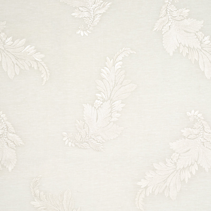 Schumacher CONTESSA EMBROIDERED SHEER IVORY Fabric | Atlanta Fabrics