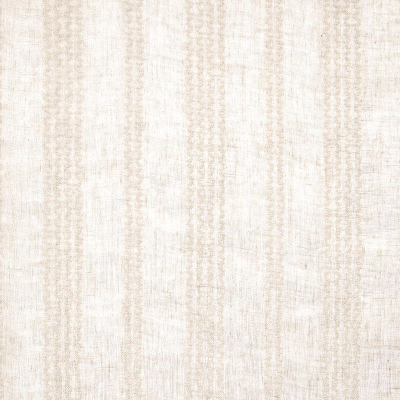 SCHUMACHER PIERO STRIPE EMBROIDERED SHEER LINEN FABRIC | Atlanta Fabrics