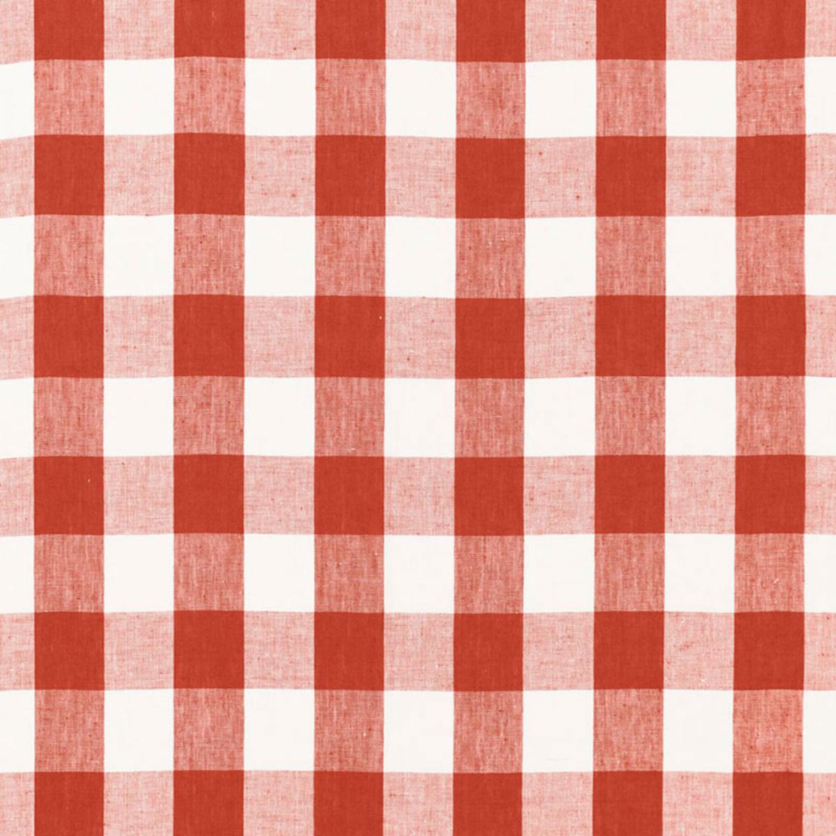 SCHUMACHER KEY WEST CHECK PERSIMMON FABRIC | Atlanta Fabrics