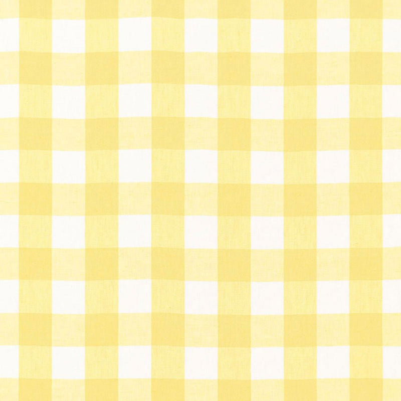 SCHUMACHER KEY WEST CHECK SUNFLOWER FABRIC | Atlanta Fabrics