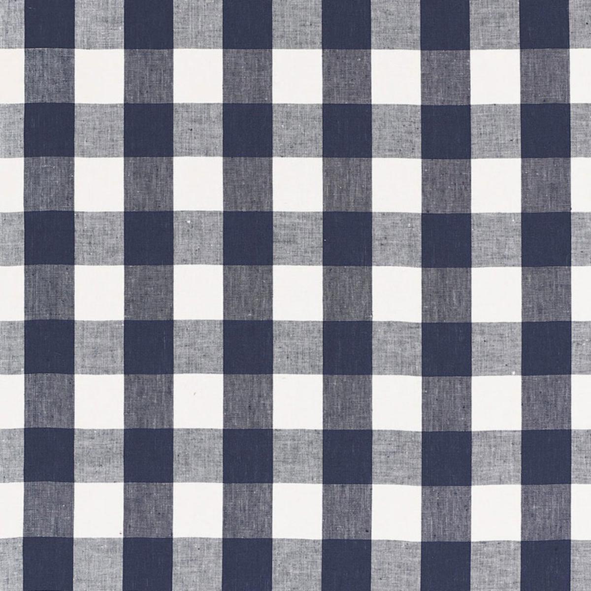 SCHUMACHER KEY WEST CHECK NAVY FABRIC | Atlanta Fabrics