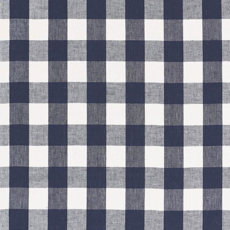 SCHUMACHER KEY WEST CHECK NAVY FABRIC | Atlanta Fabrics