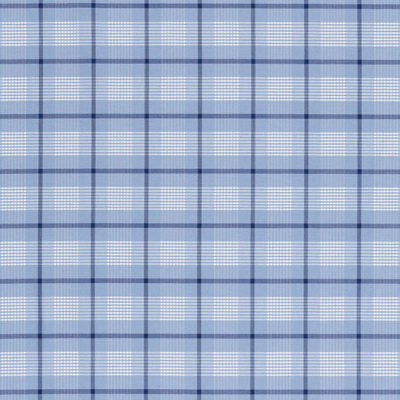 SCHUMACHER ST. LUCIA PLAID CORNFLOWER FABRIC | Atlanta Fabrics