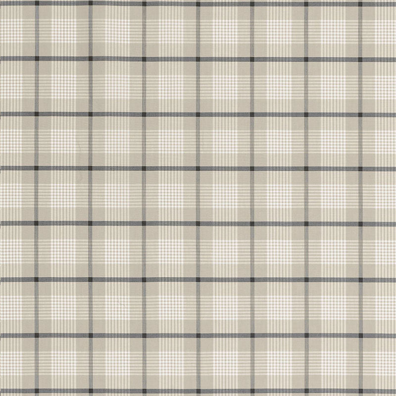 Schumacher ST. LUCIA PLAID STONE Fabric | Atlanta Fabrics