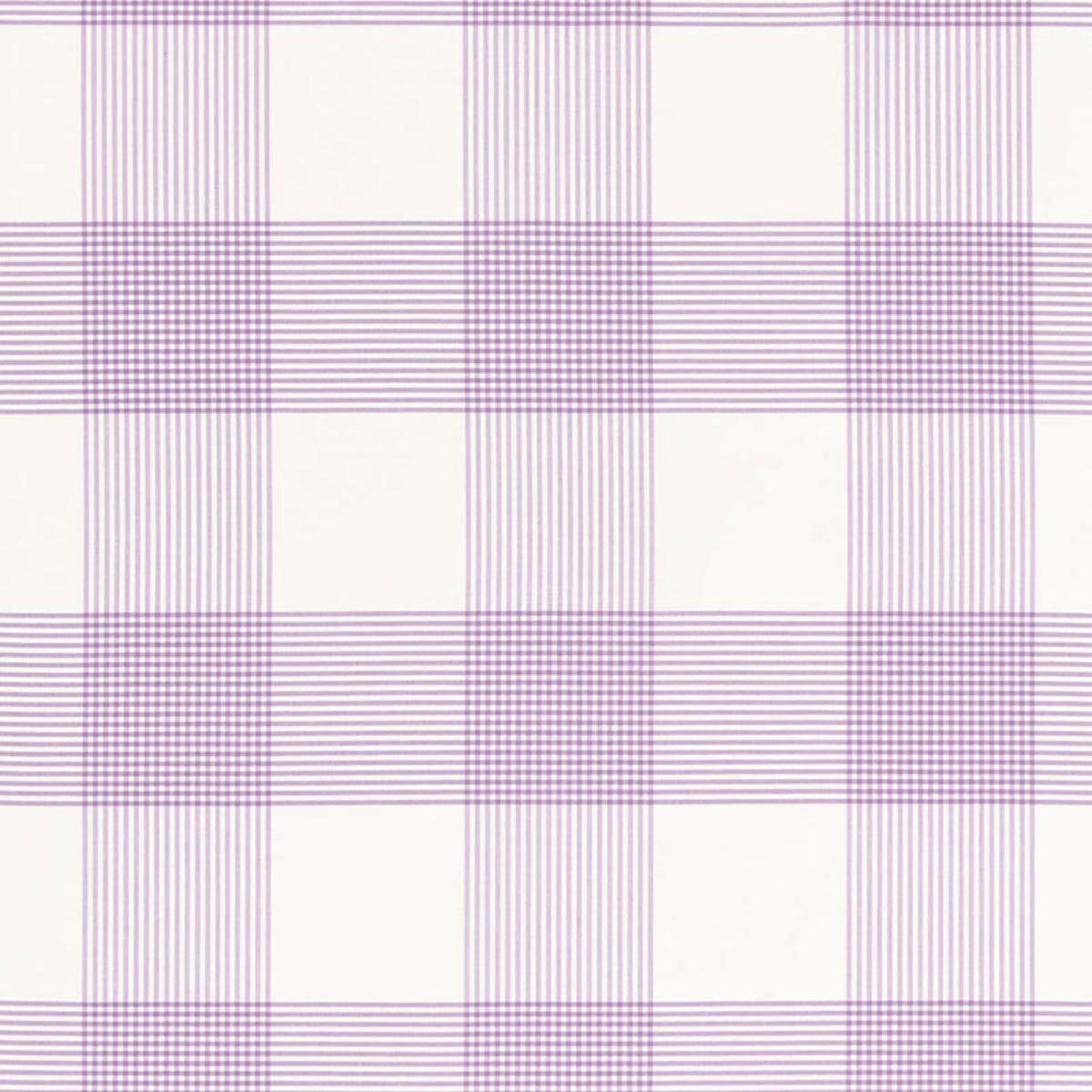 SCHUMACHER ANTIGUA PLAID LAVENDER FABRIC | Atlanta Fabrics
