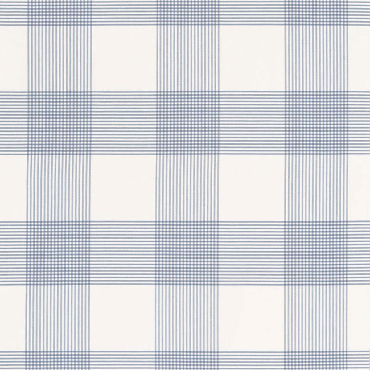 SCHUMACHER ANTIGUA PLAID CORNFLOWER FABRIC | Atlanta Fabrics