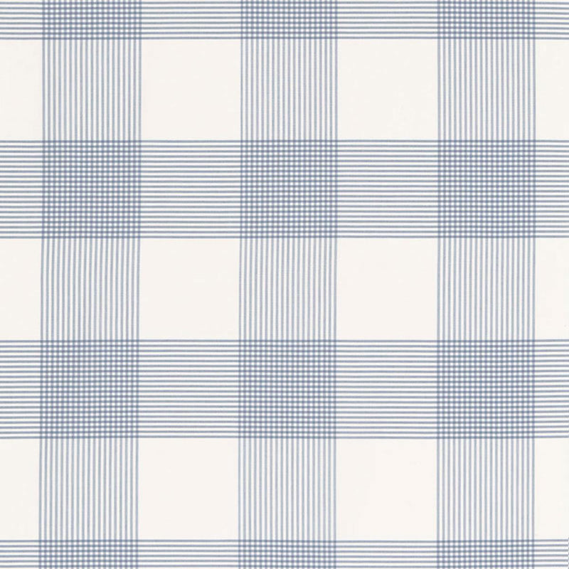 SCHUMACHER ANTIGUA PLAID CORNFLOWER FABRIC | Atlanta Fabrics