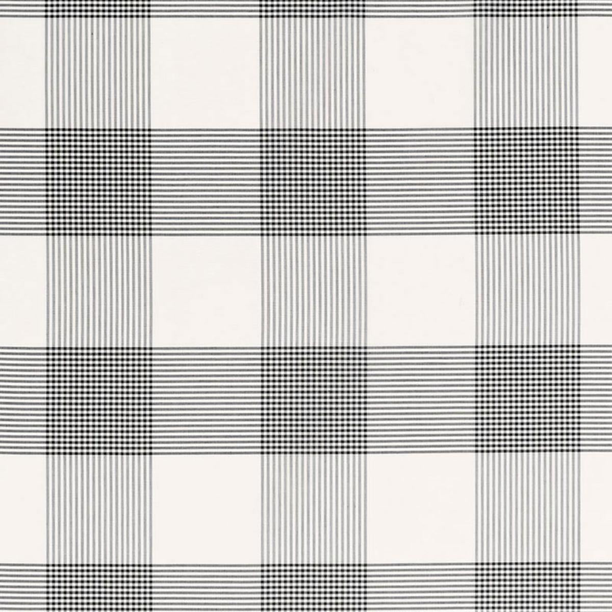 SCHUMACHER ANTIGUA PLAID JET FABRIC | Atlanta Fabrics