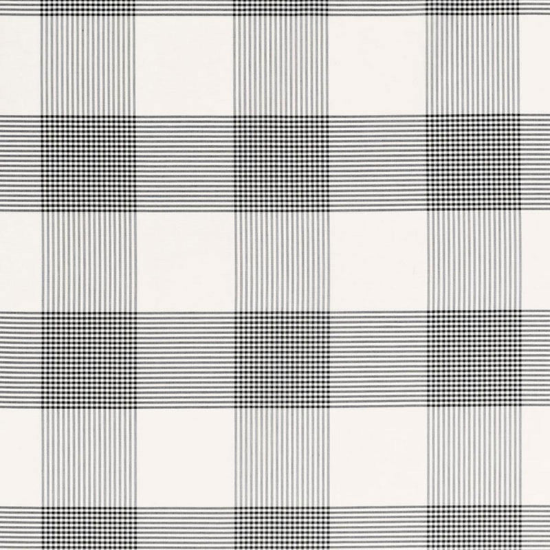 SCHUMACHER ANTIGUA PLAID JET FABRIC | Atlanta Fabrics