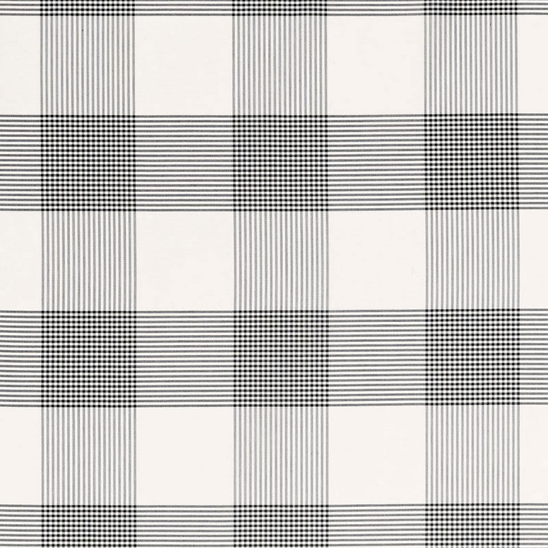Schumacher ANTIGUA PLAID JET Fabric | Atlanta Fabrics