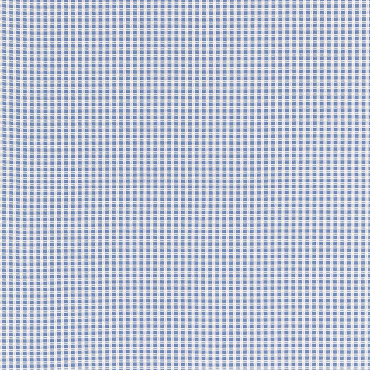SCHUMACHER ARUBA CHECK CORNFLOWER FABRIC | Atlanta Fabrics