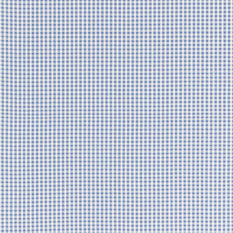 SCHUMACHER ARUBA CHECK CORNFLOWER FABRIC | Atlanta Fabrics
