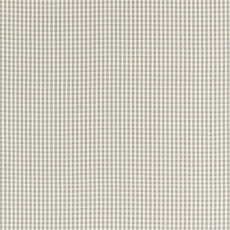 SCHUMACHER ARUBA CHECK STONE FABRIC | Atlanta Fabrics
