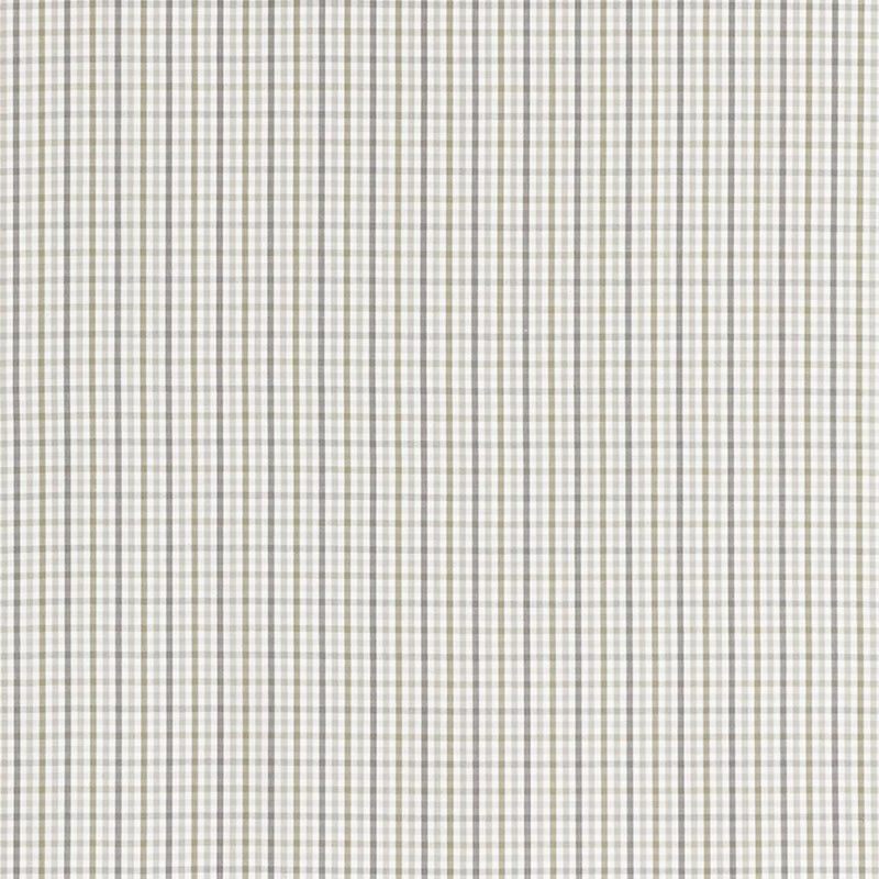 SCHUMACHER BAHAMA CHECK STONE FABRIC | Atlanta Fabrics