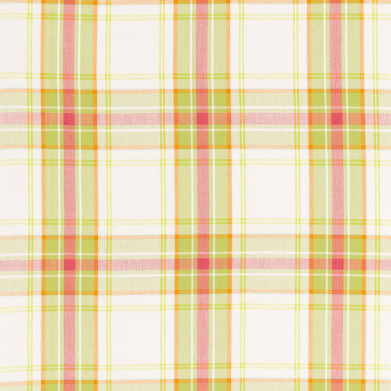 SCHUMACHER ST. MARTIN PLAID LIME FABRIC | Atlanta Fabrics