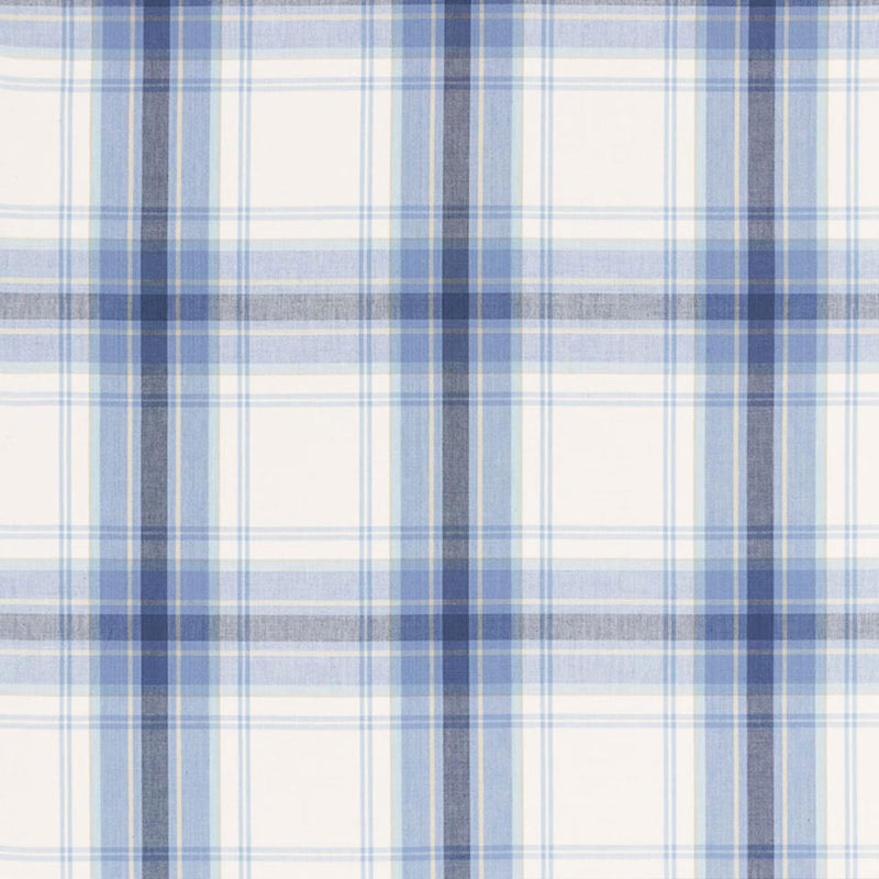 SCHUMACHER ST. MARTIN PLAID CORNFLOWER FABRIC | Atlanta Fabrics