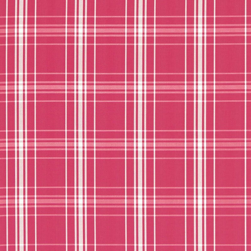 Schumacher BELIZE PLAID AZALEA Fabric | Atlanta Fabrics