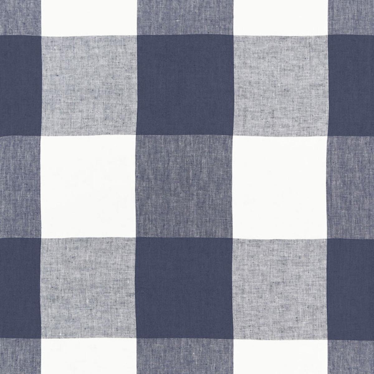 SCHUMACHER KEY LARGO CHECK NAVY FABRIC | Atlanta Fabrics