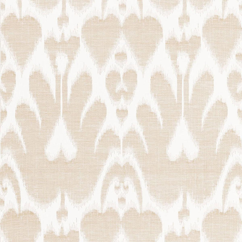 SCHUMACHER LELA COTTON IKAT SAND FABRIC | Atlanta Fabrics
