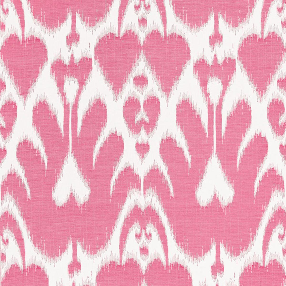 SCHUMACHER LELA COTTON IKAT BERRY FABRIC | Atlanta Fabrics