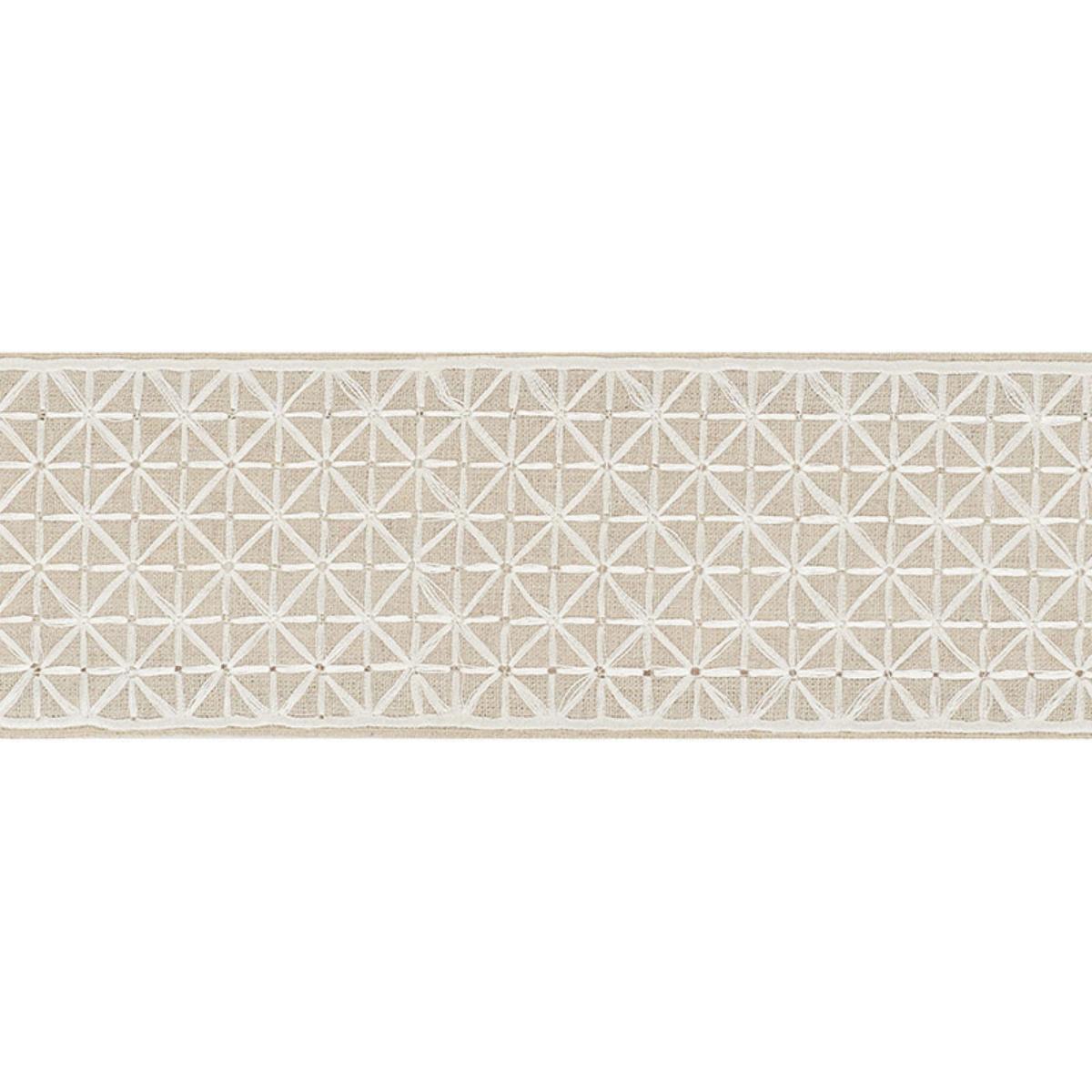 SCHUMACHER Directoire Tape IVORY ON NATURAL TRIM | Atlanta Fabrics