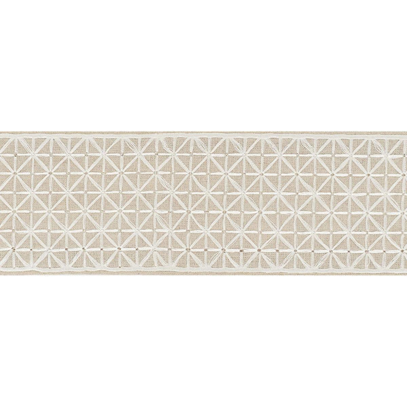 SCHUMACHER Directoire Tape IVORY ON NATURAL TRIM | Atlanta Fabrics