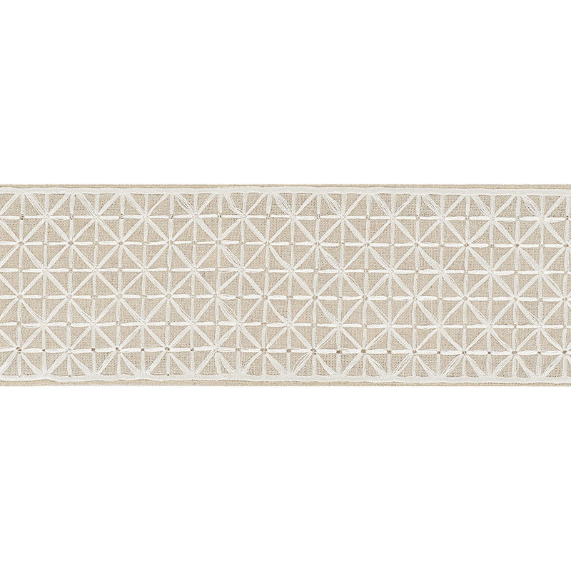 Schumacher Directoire Tape IVORY ON NATURAL Trim | Atlanta Fabrics