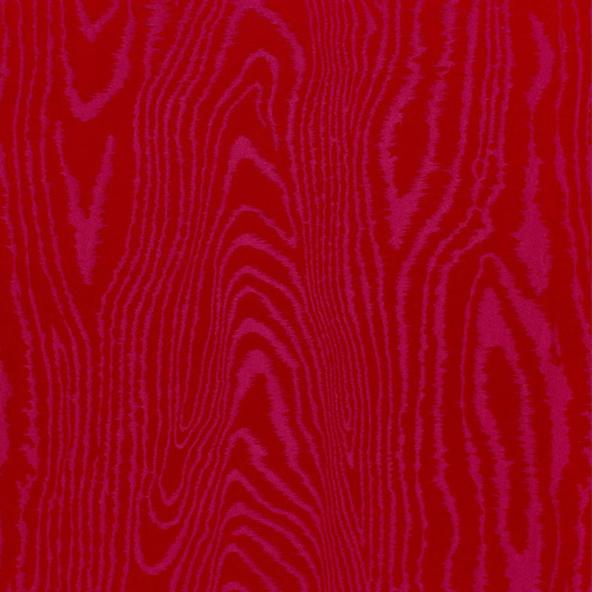 Schumacher FAUX BOIS MOIRÌä WEAVE ROUGE Fabric | Atlanta Fabrics