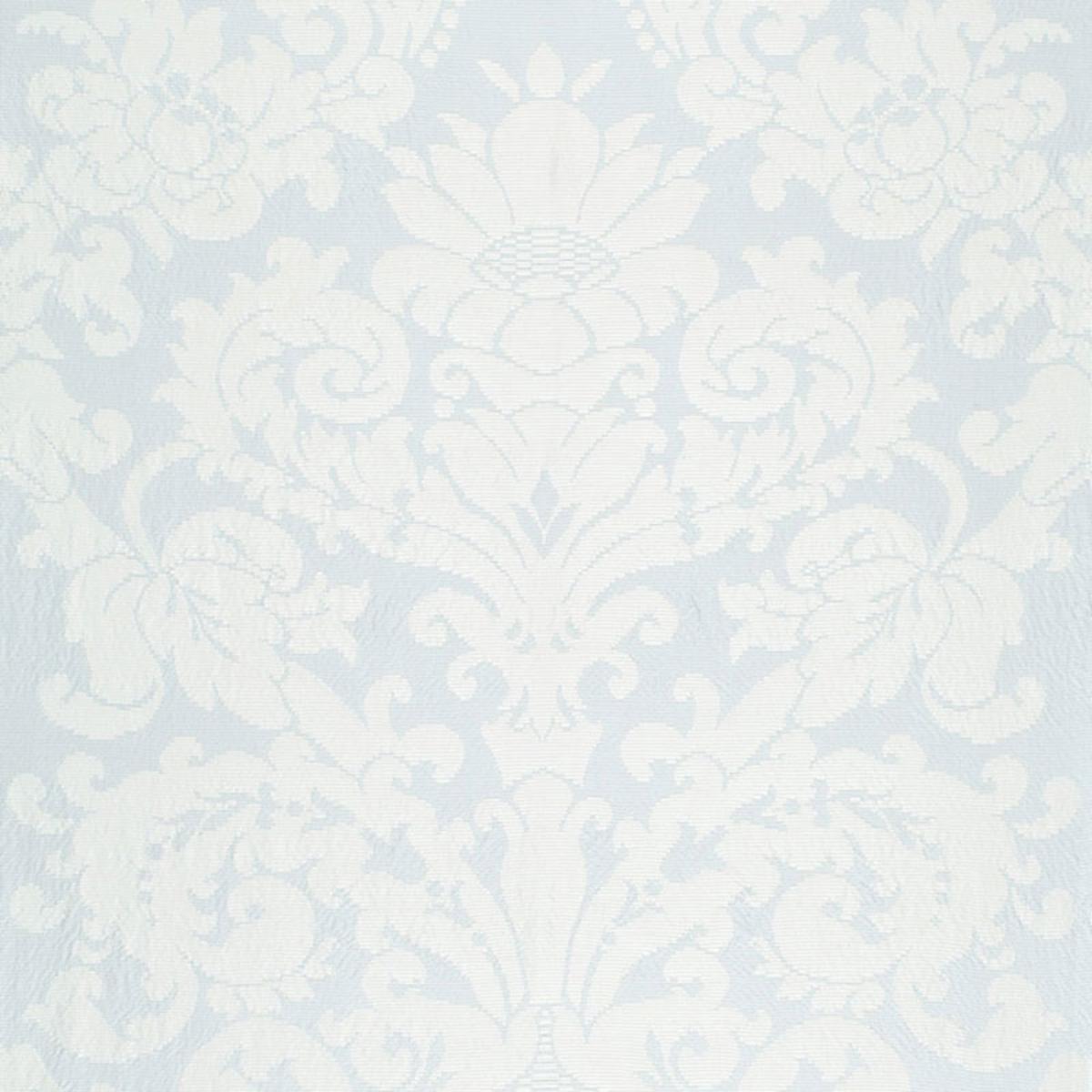 SCHUMACHER CHATEAU SILK DAMASK CIEL FABRIC | Atlanta Fabrics