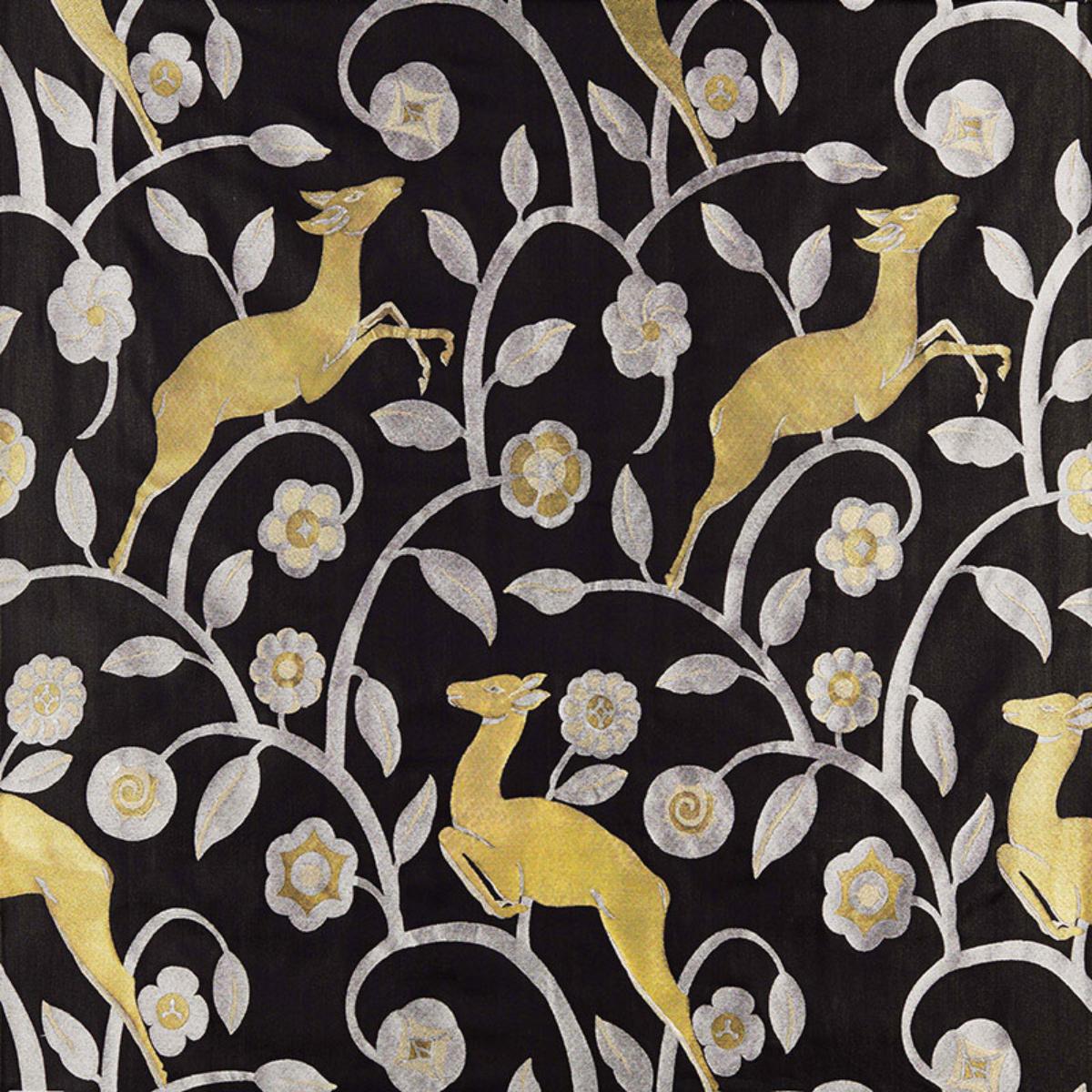 SCHUMACHER LES GAZELLES AU BOIS NOIR FABRIC | Atlanta Fabrics