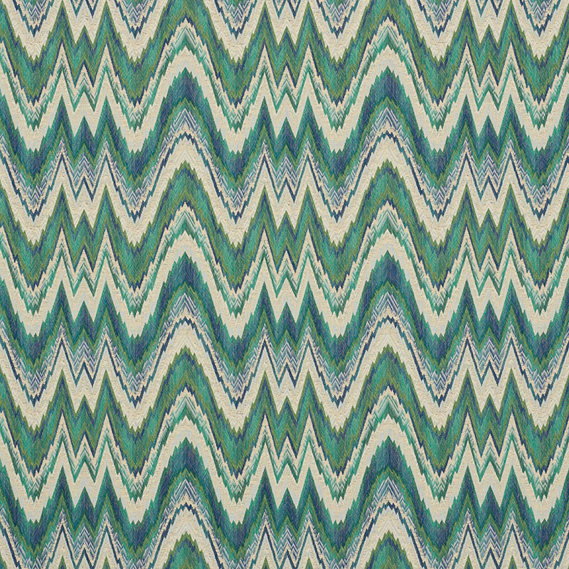 VALKYRIE FLAME STITCH EMERALD & PEACOCK