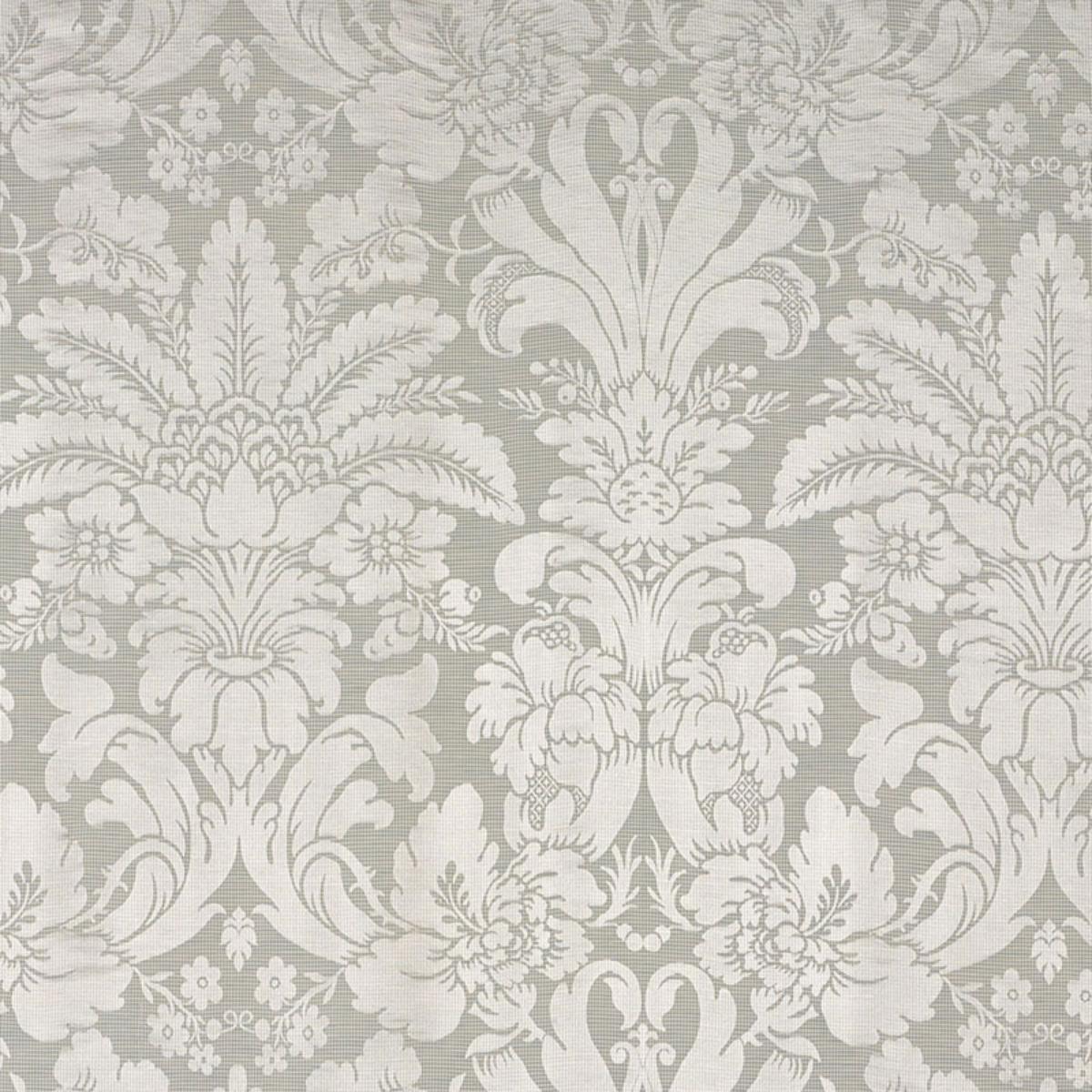 SCHUMACHER COLETTE LINEN/SILK DAMASK DOVE FABRIC | Atlanta Fabrics