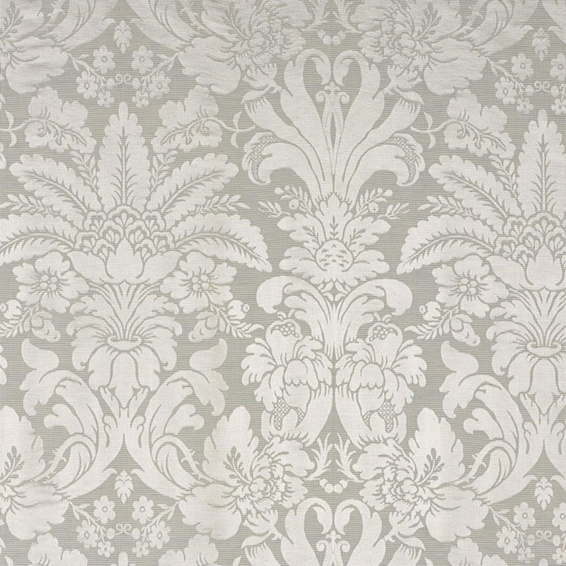 SCHUMACHER COLETTE LINEN/SILK DAMASK DOVE FABRIC | Atlanta Fabrics