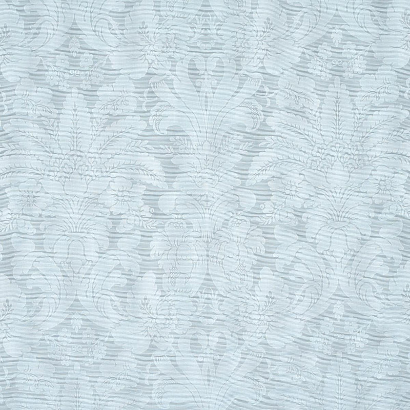 SCHUMACHER COLETTE LINEN/SILK DAMASK CHAMBRAY FABRIC | Atlanta Fabrics