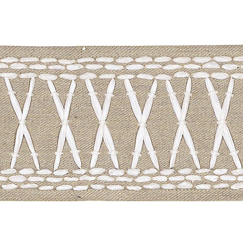Schumacher Tikki Tape SEA OYSTER Trim | Atlanta Fabrics
